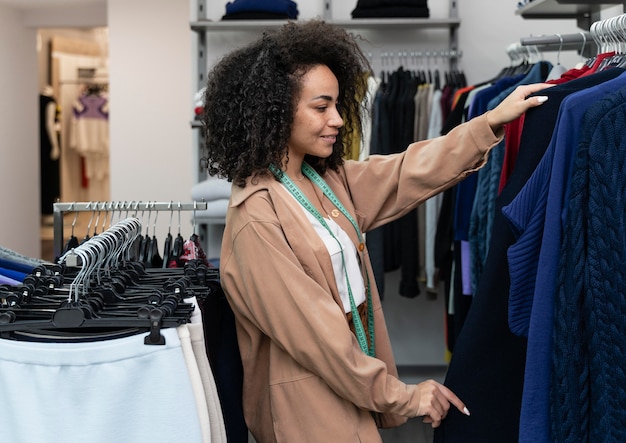 Personal shopper in store working