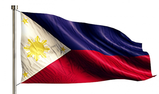 Free photo philippines national flag isolated 3d white background