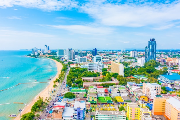 Free photo photo of a beach town view from above