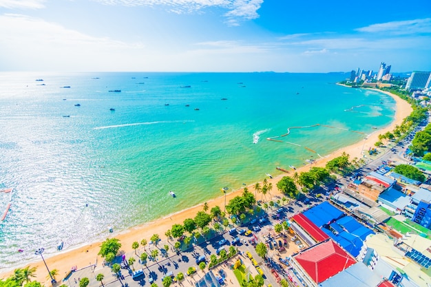 Free photo photo of a beach town view from above