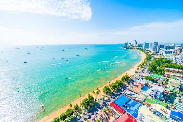 Free photo photo of a beach town view from above