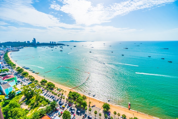 Free photo photo of a beach town view from above