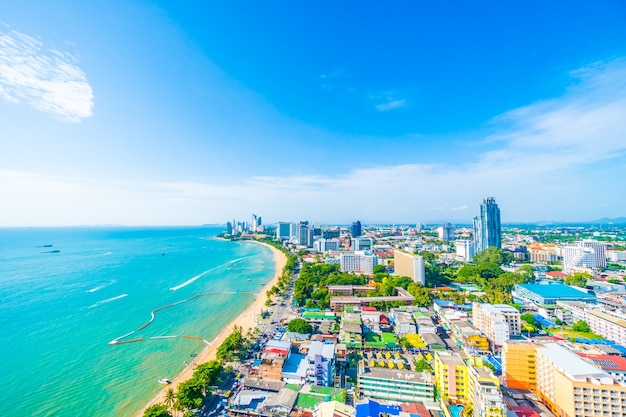 Free photo photo of a beach town view from above