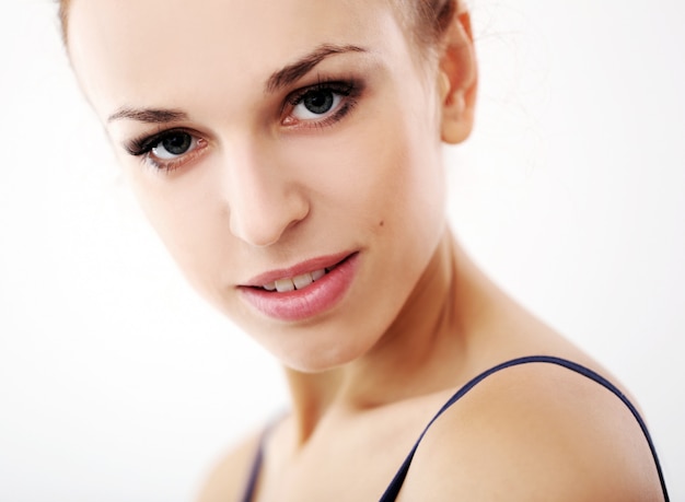 Free photo photo of beautiful ballerina on white background