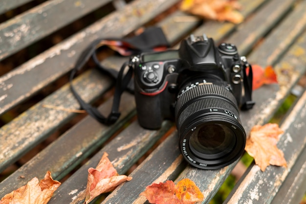 Photo camera still life