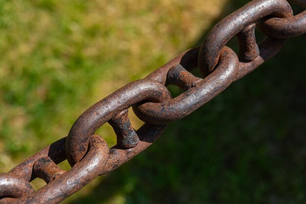 Photo of chain on stone