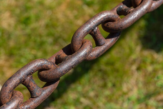 Photo of chain on stone