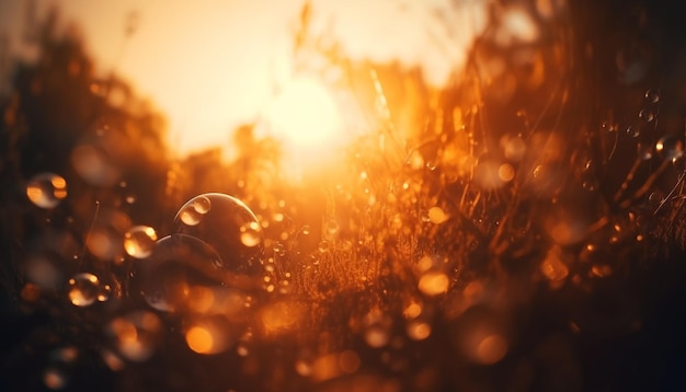 Free Photo a photo of a field with water droplets on it