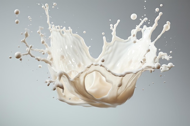 Free Photo photo of a milk splash over a light background