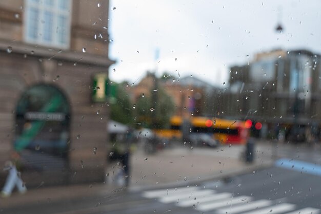 Photography of water drops on glass