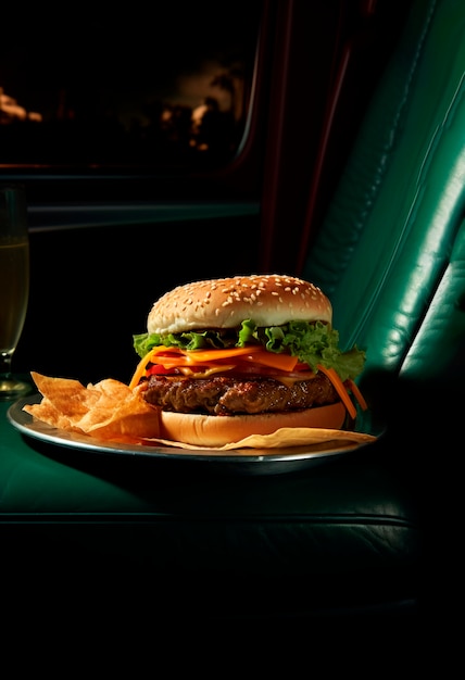 Free Photo photorealistic burger meal