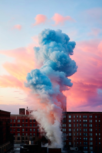 Free photo photorealistic colorful smoke