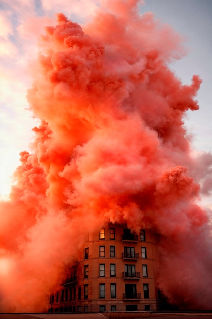 Free photo photorealistic colorful smoke