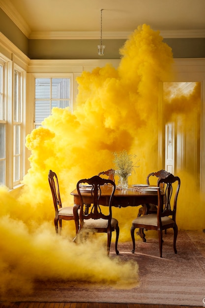 Free photo photorealistic colorful smoke