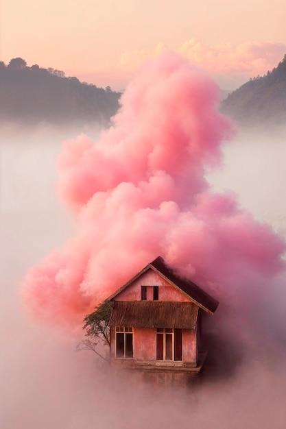 Free photo photorealistic colorful smoke