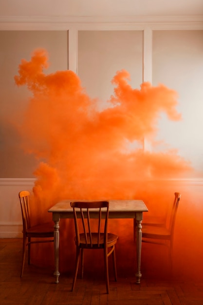 Free photo photorealistic colorful smoke