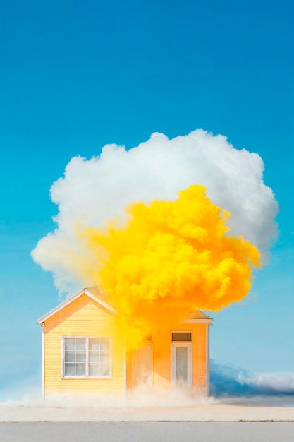 Free photo photorealistic colorful smoke