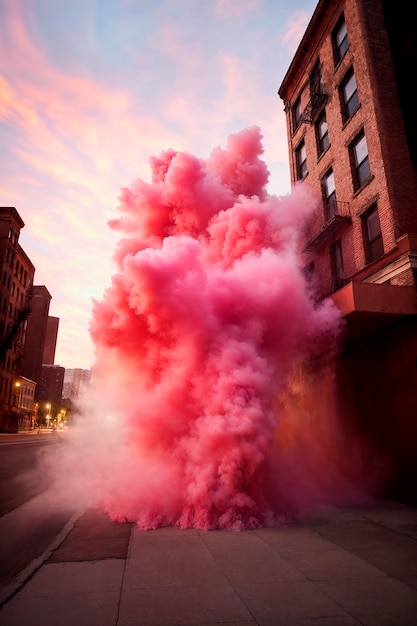 Free photo photorealistic colorful smoke