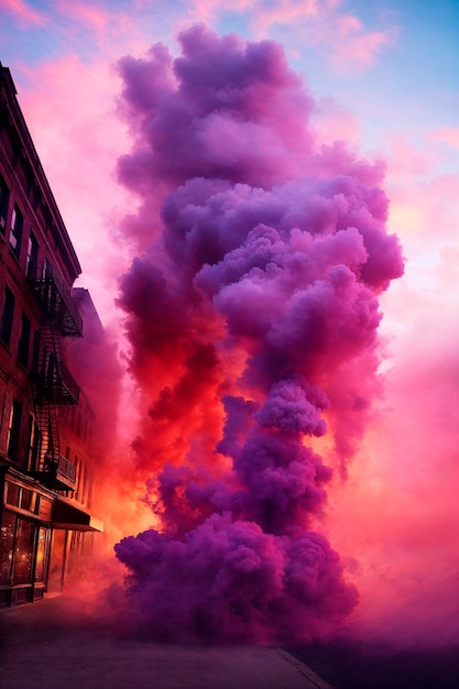 Free photo photorealistic colorful smoke