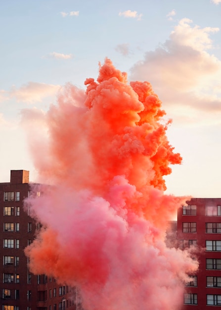 Free photo photorealistic colorful smoke