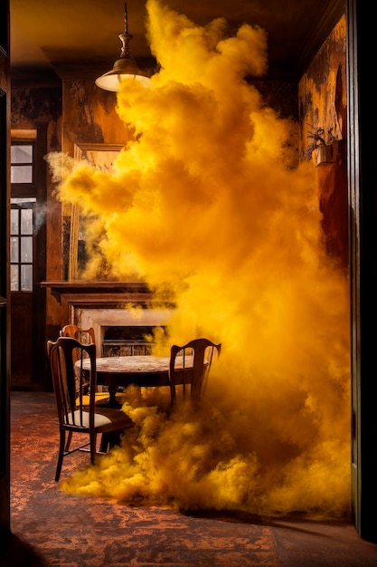 Free photo photorealistic colorful smoke