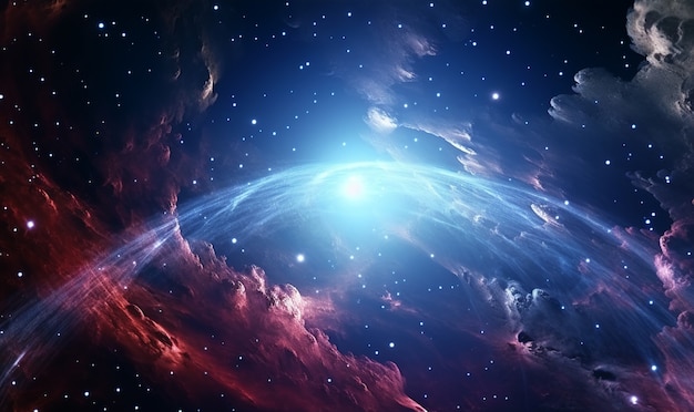 Photorealistic galaxy background