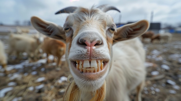 Free photo photorealistic  goat farm