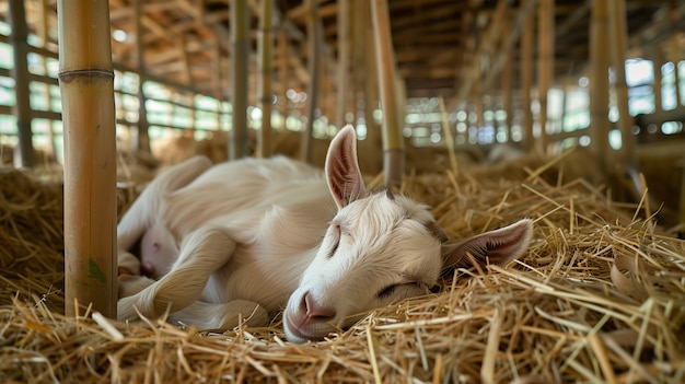 Free photo photorealistic  goat farm