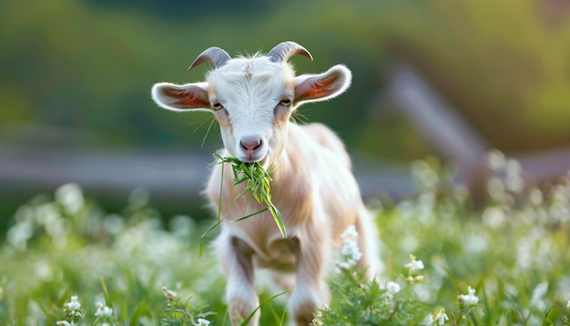 Free photo photorealistic goat in nature