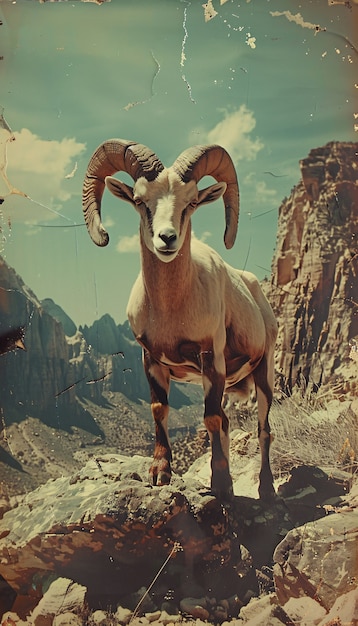 Free Photo photorealistic goat in nature