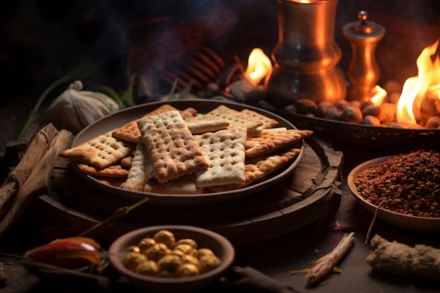 Free photo photorealistic lohri festival celebration with traditional food