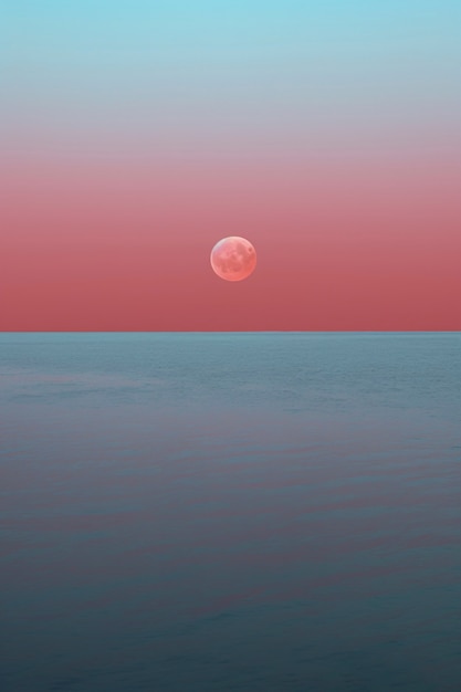 Free Photo photorealistic moon with abstract landscape