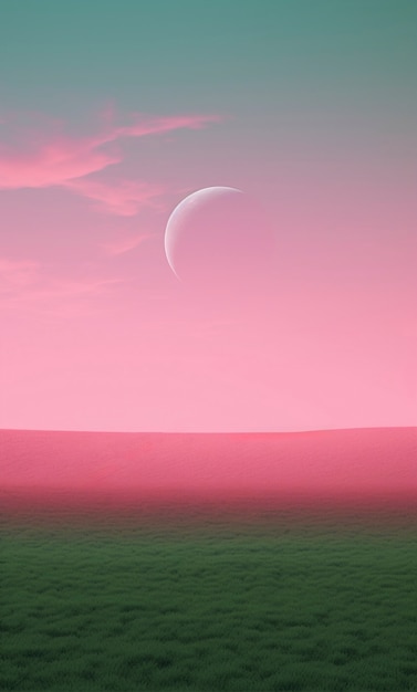 Free photo photorealistic moon with abstract landscape