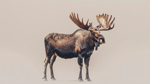 Photorealistic moose in studio