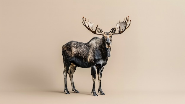 Free photo photorealistic moose in studio