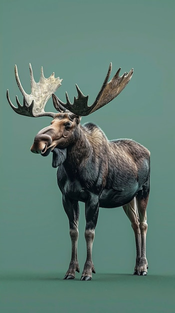 Free photo photorealistic moose in studio