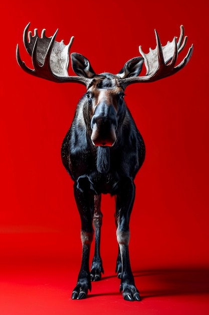 Free Photo photorealistic moose in studio