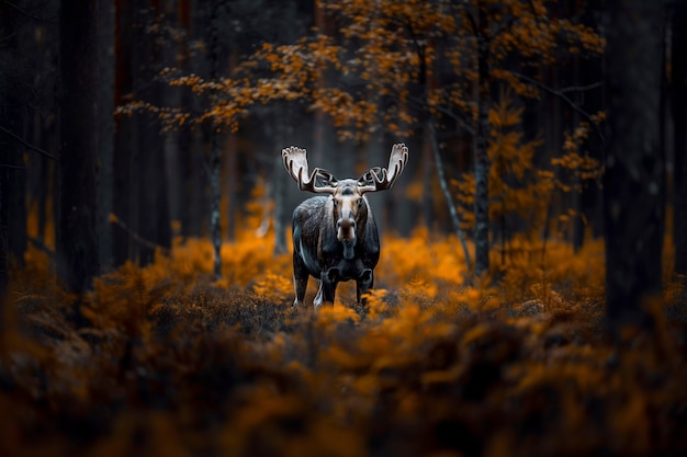 Free photo photorealistic moose in the wild