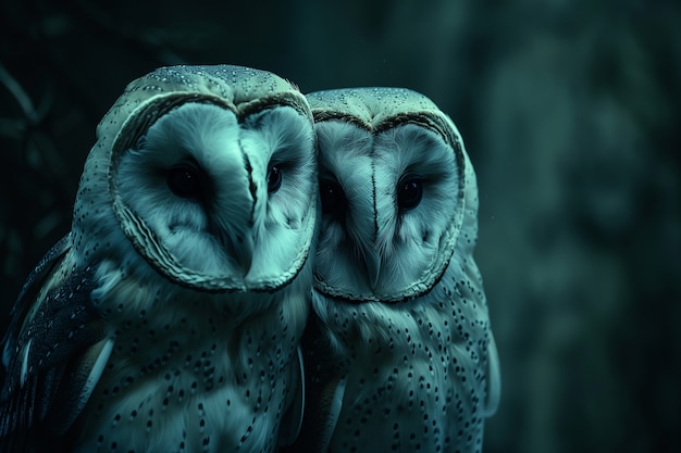 Free photo photorealistic owl during the night time