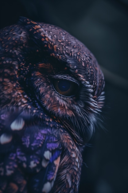 Free Photo photorealistic owl during the night time