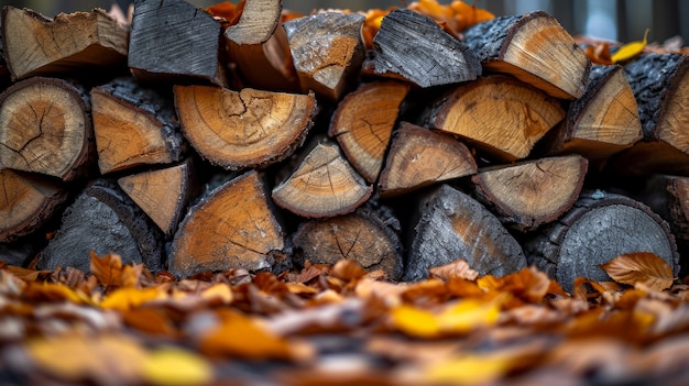 Free photo photorealistic perspective of wood logs