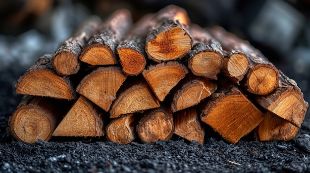 Free photo photorealistic perspective of wood logs