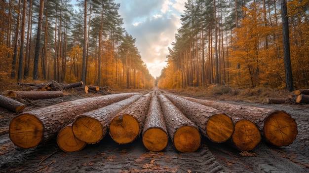 Free photo photorealistic perspective of wood logs