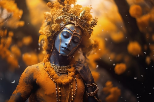 Free Photo photorealistic representation of krishna  deity