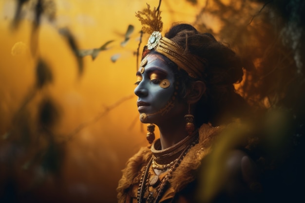 Free Photo photorealistic representation of krishna  deity