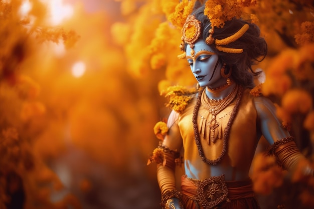 Free Photo photorealistic representation of krishna  deity