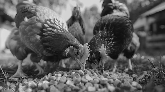 Free Photo photorealistic scene of a poultry farm with chickens