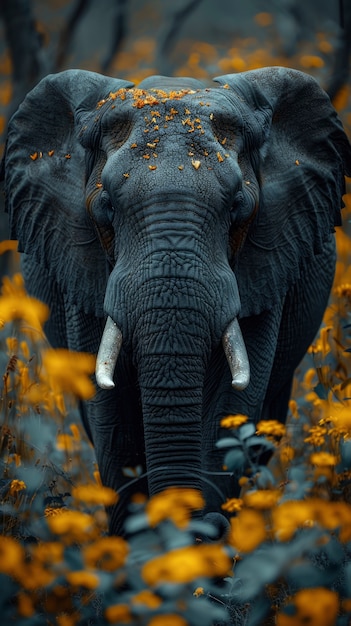 Free Photo photorealistic scene of wild elephant