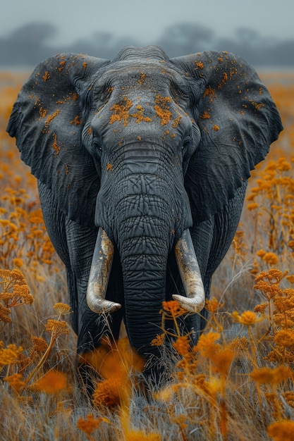 Free photo photorealistic scene of wild elephant