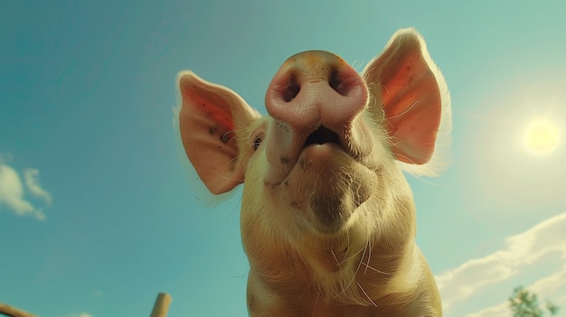 Free Photo photorealistic scene with pigs raised in a farm environment